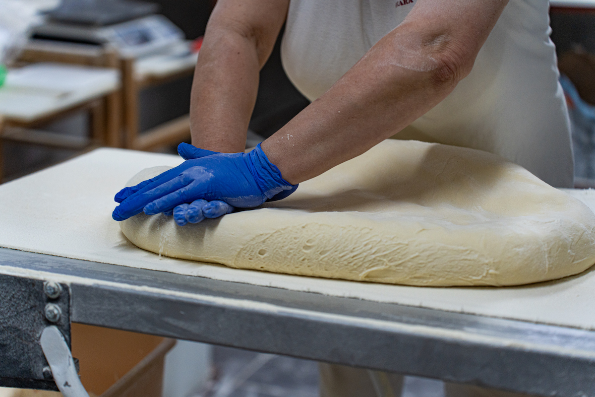Dough preparation for pastry sheets